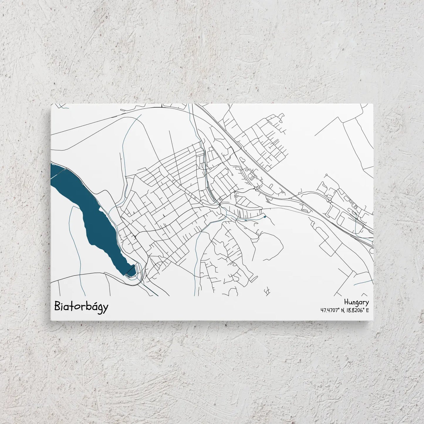 Biatorbágy - Térképes vászonkép