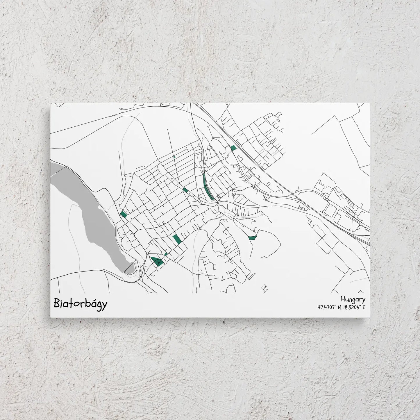 Biatorbágy - Térképes vászonkép