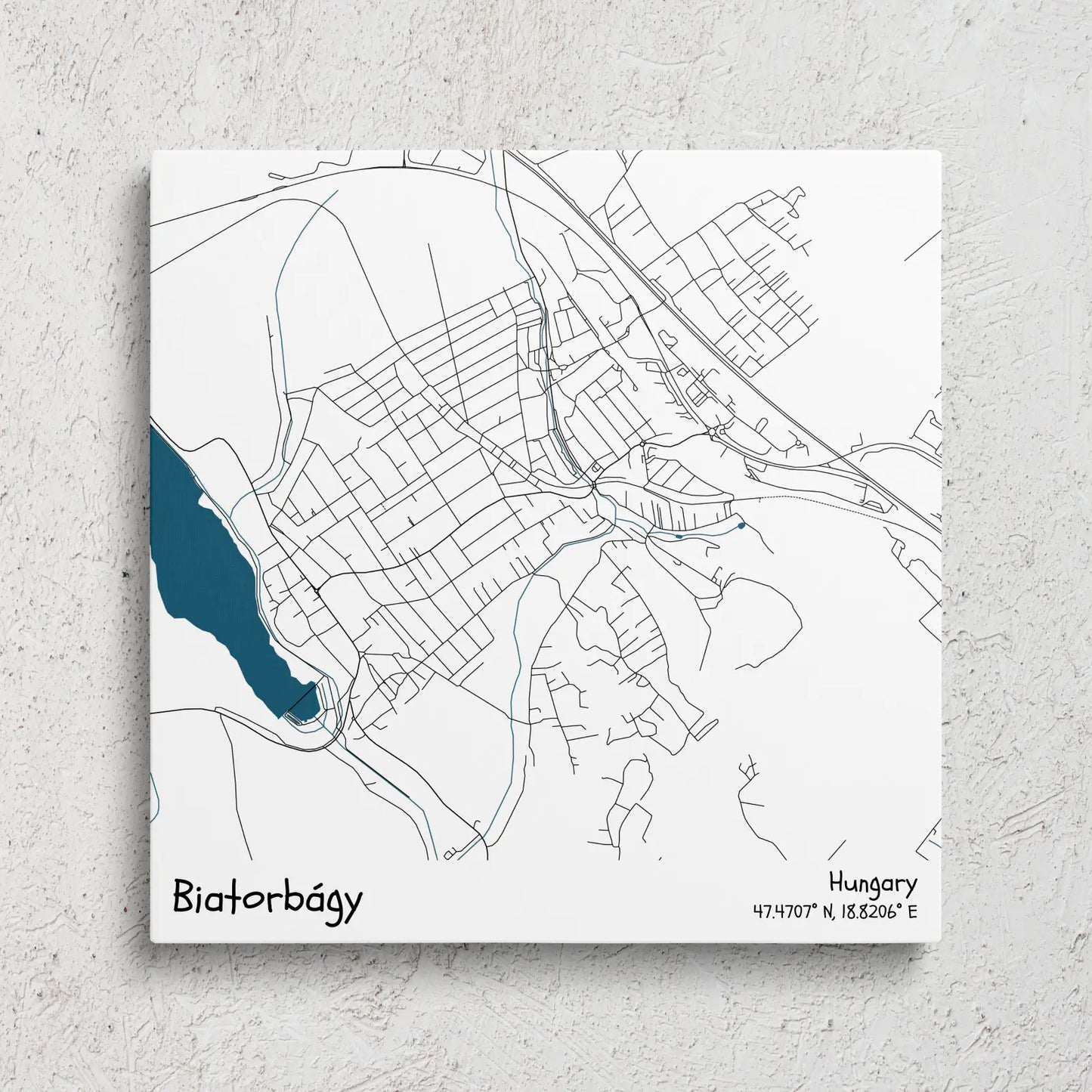 Biatorbágy - Térképes vászonkép
