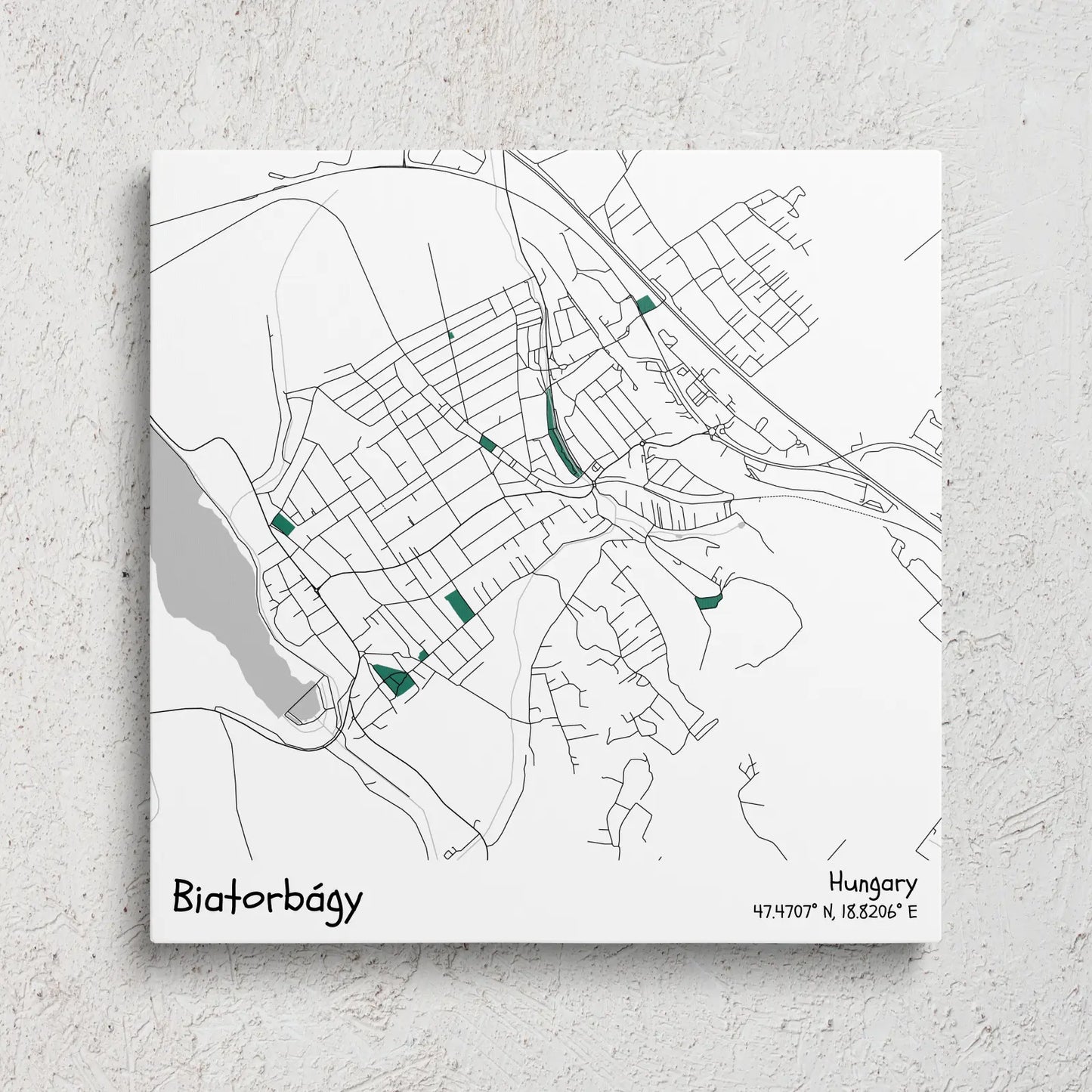 Biatorbágy - Térképes vászonkép