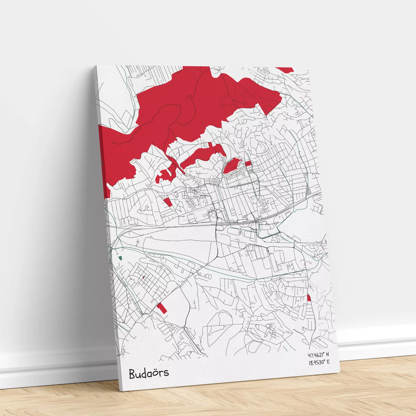 Budaörs - Térképes vászonkép