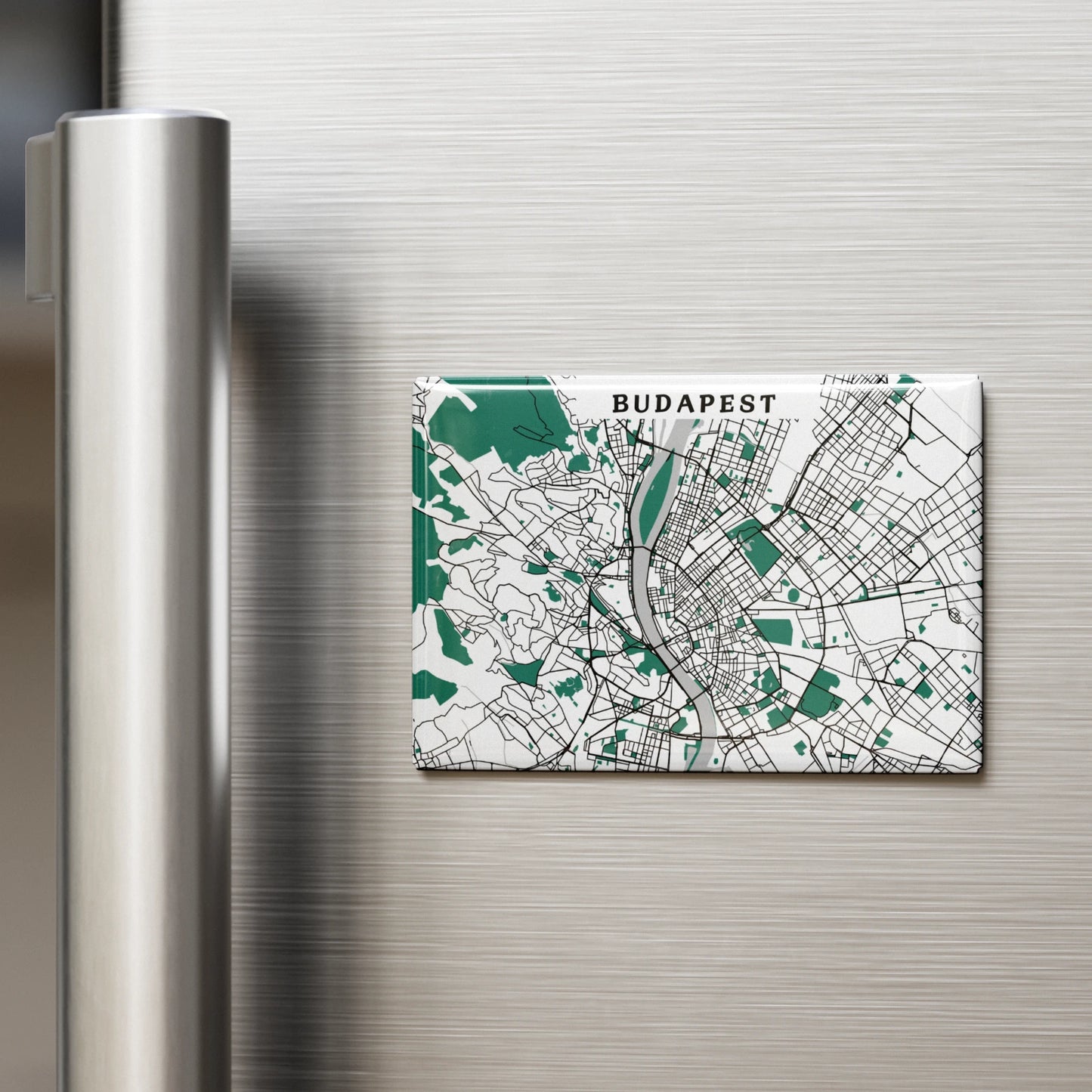 Budapest - Térképes hűtőmágnes