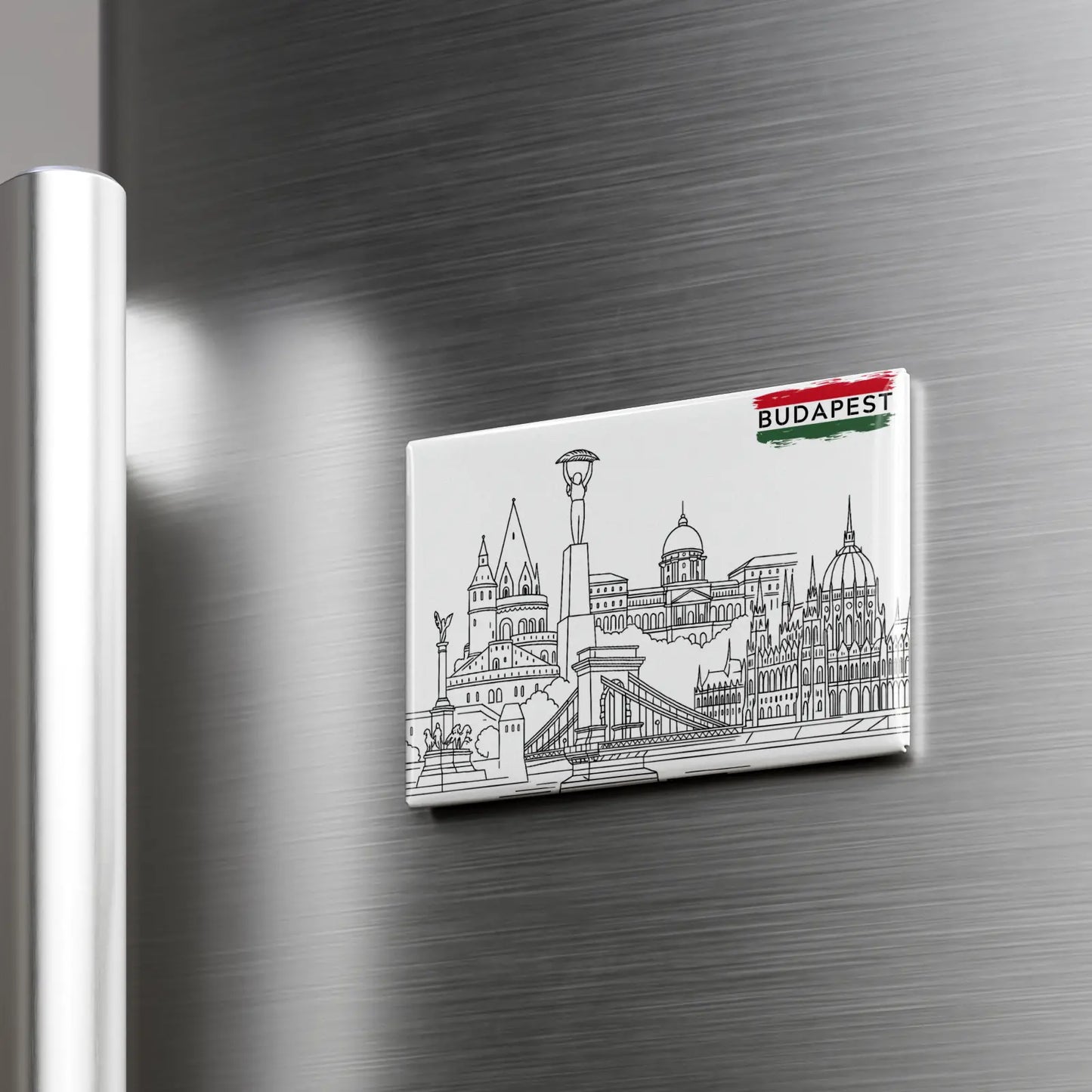 Budapest - Vonalrajz hűtőmágnes