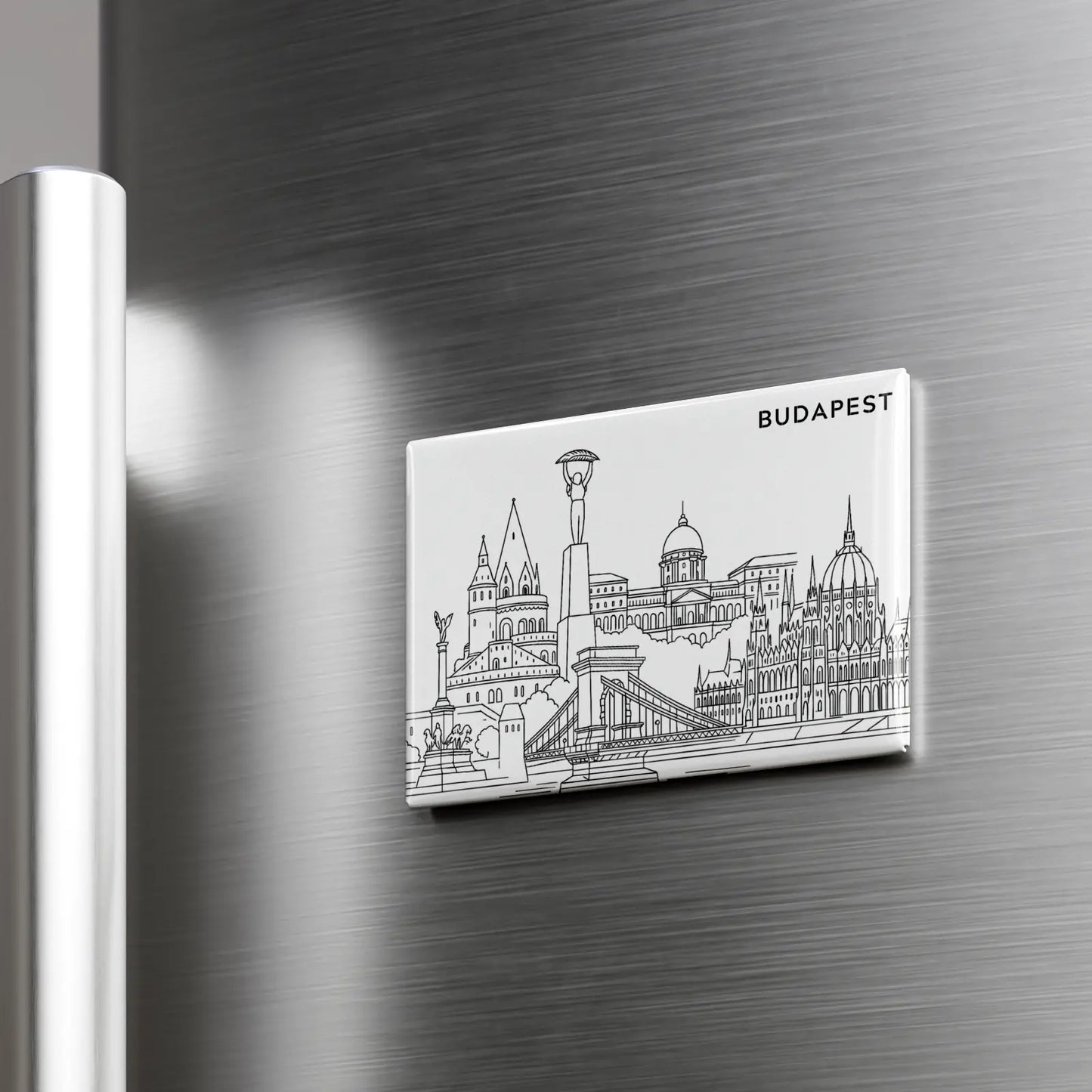 Budapest - Vonalrajz hűtőmágnes