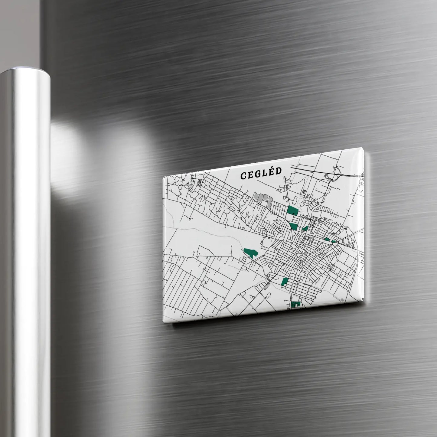 Cegléd - Térképes hűtőmágnes