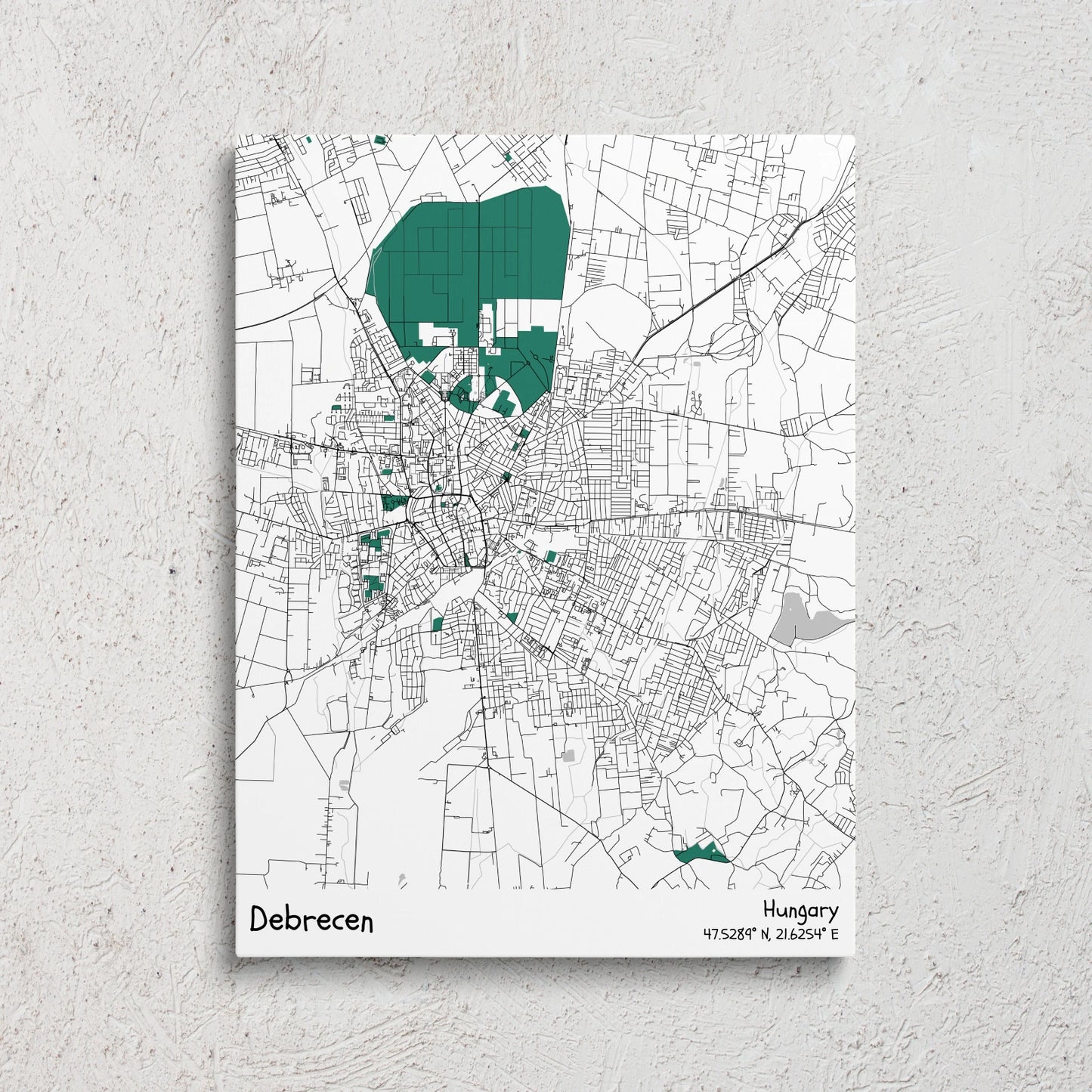 Debrecen - Térképes vászonkép