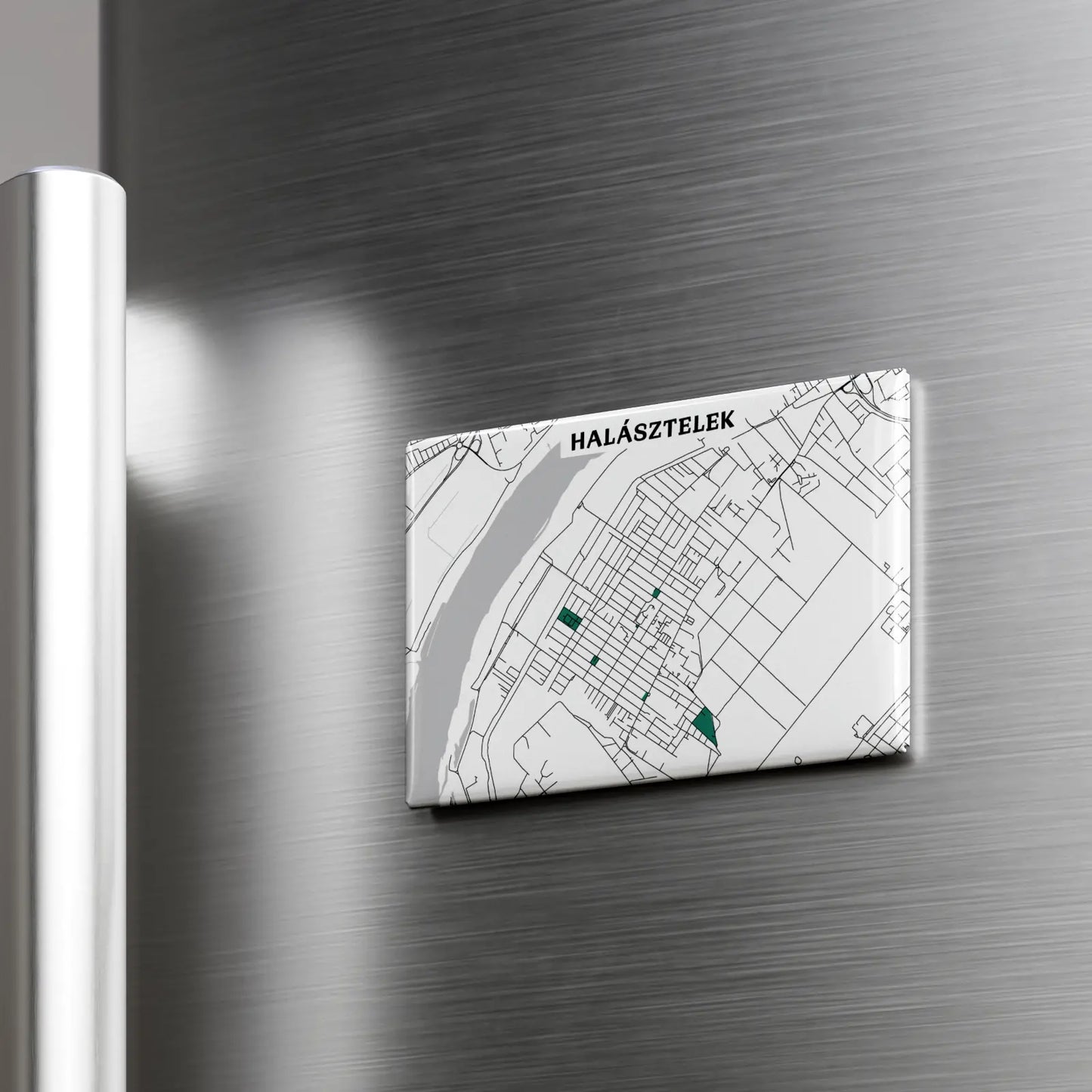 Halasztelek - Térképes hűtőmágnes