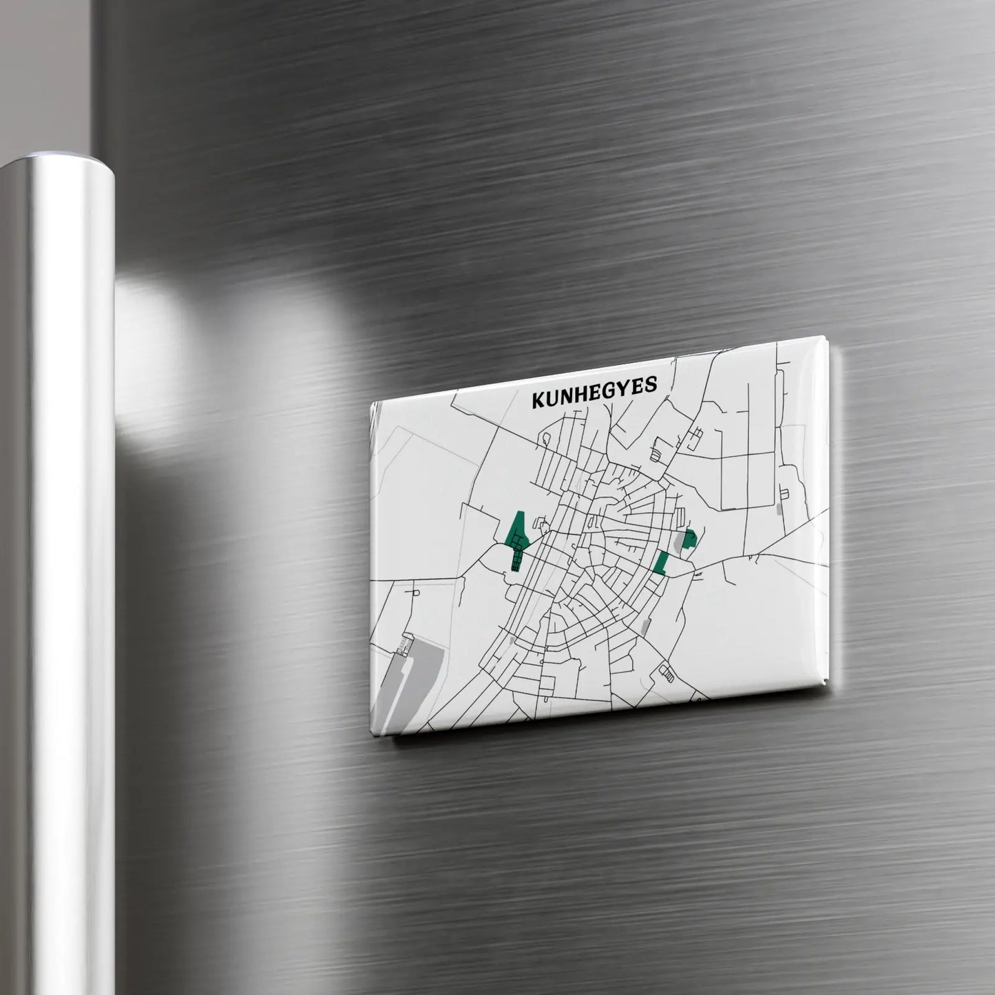 Kunhegyes - Térképes hűtőmágnes