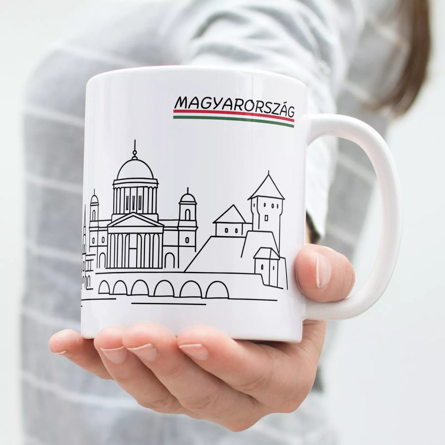Magyarország - Vonalrajz bögre