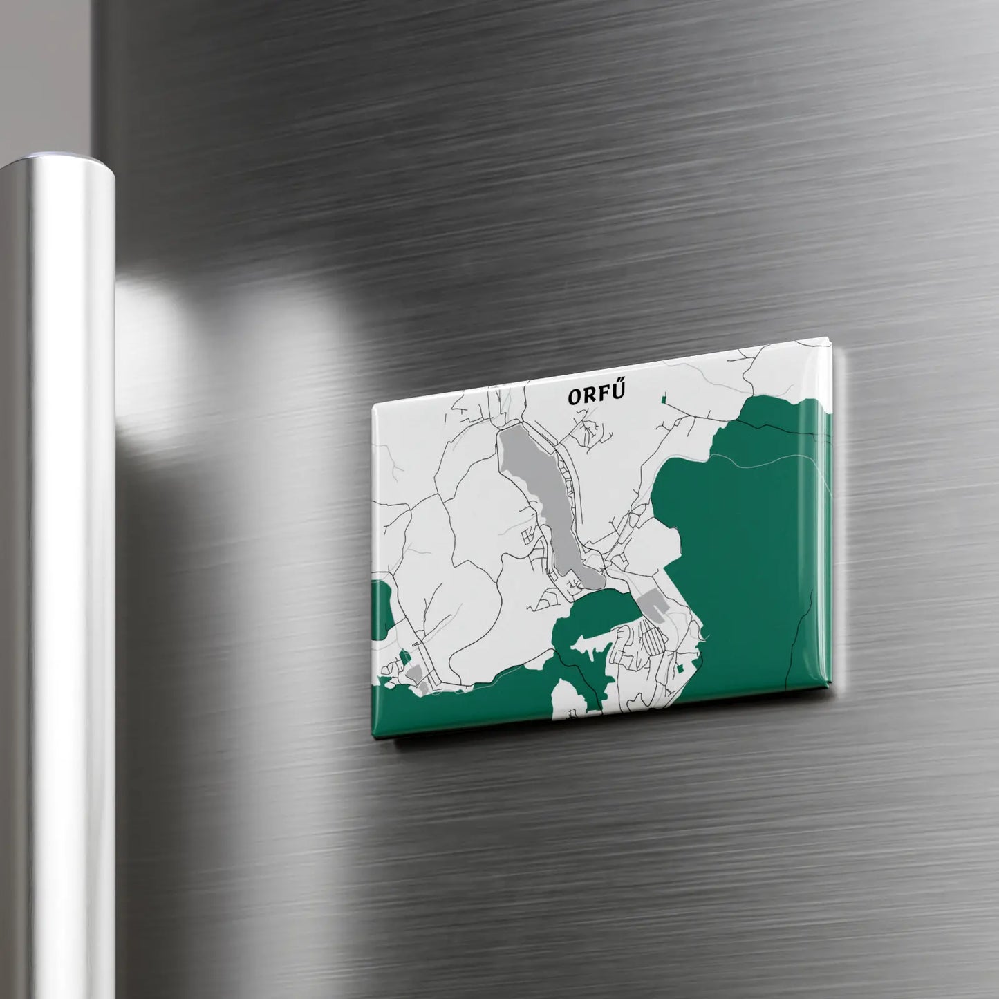 Orfű - Térképes hűtőmágnes