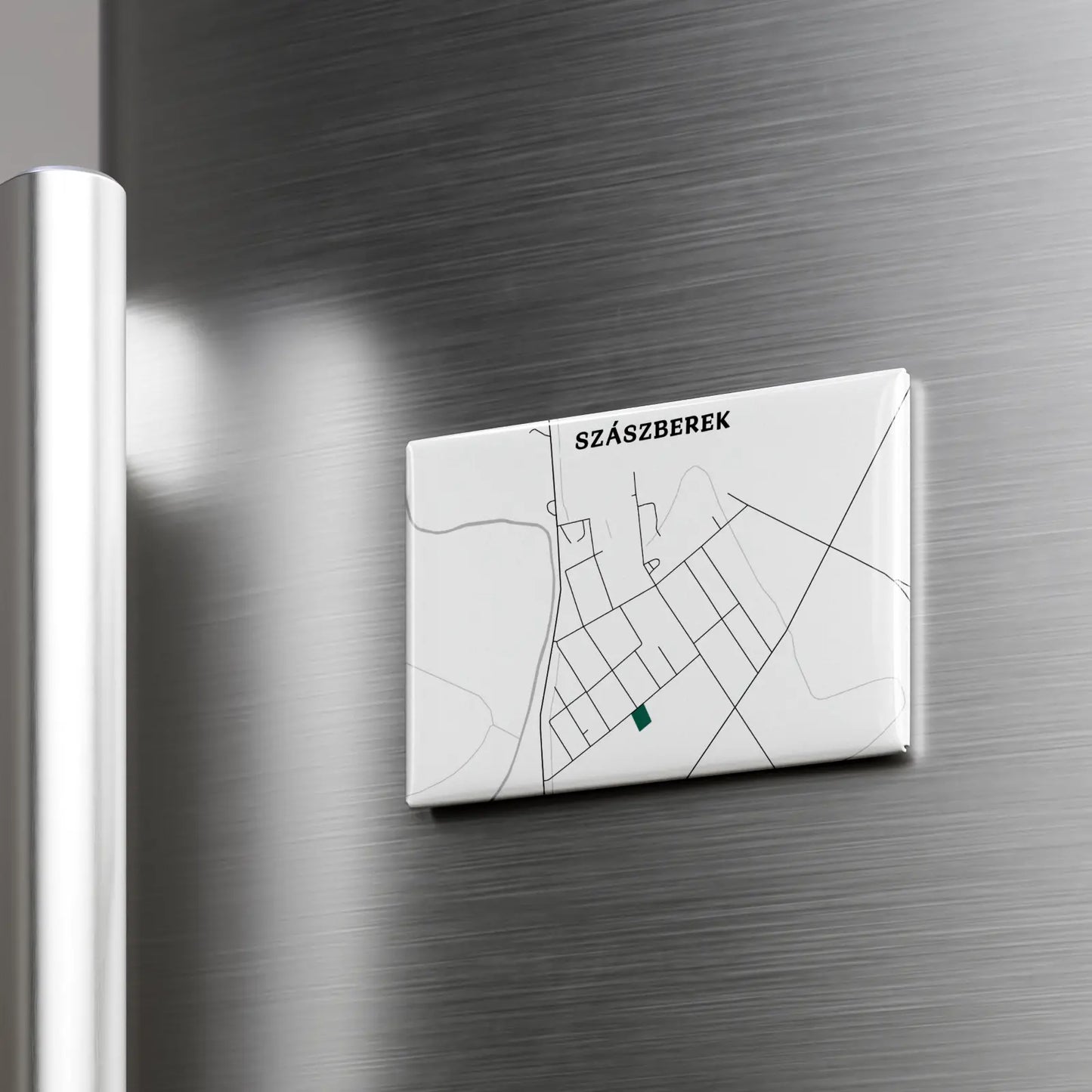 Szászberek - Térképes hűtőmágnes