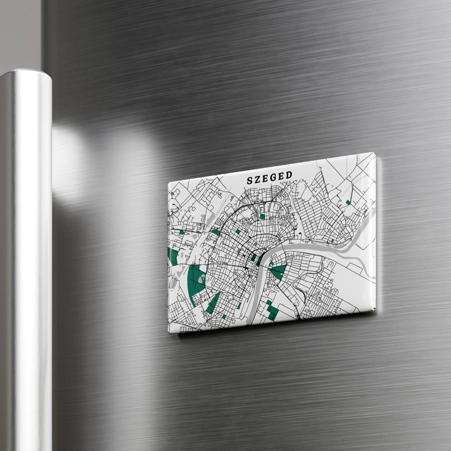 Szeged - Térképes hűtőmágnes