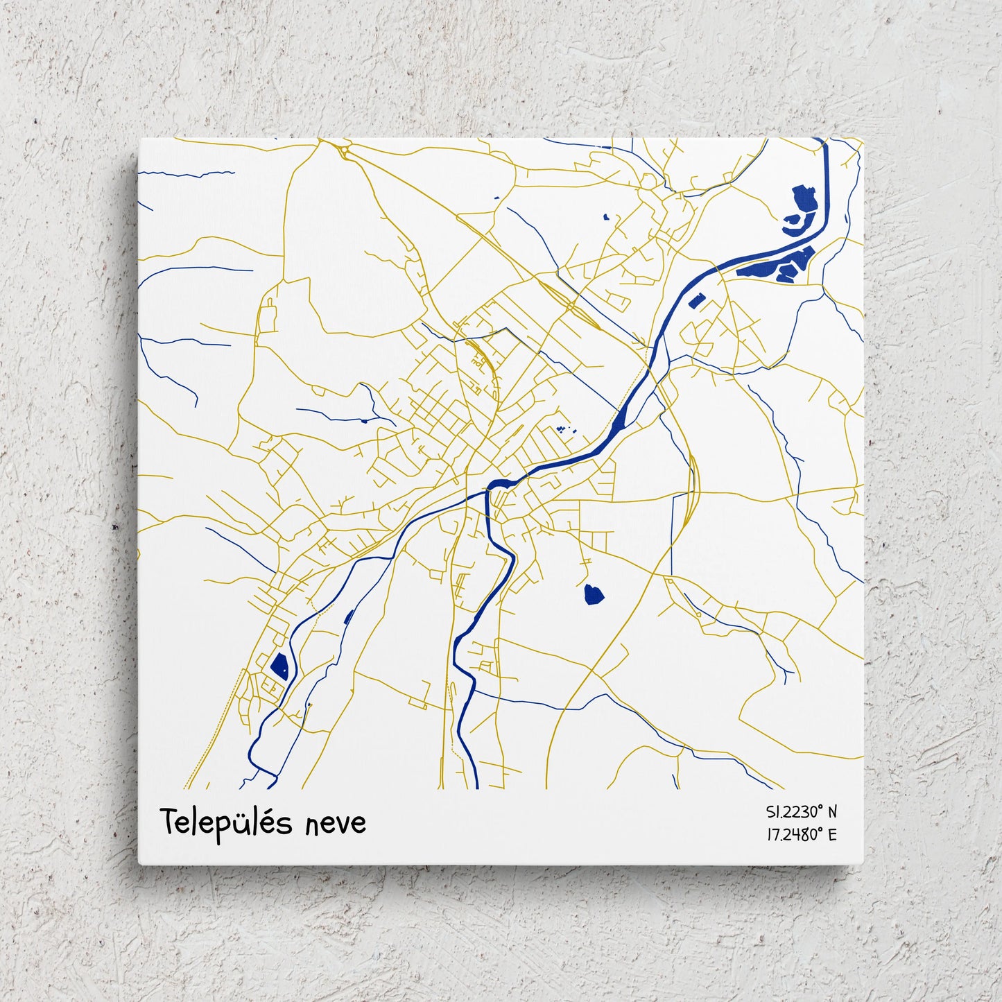 Térképes vászonkép