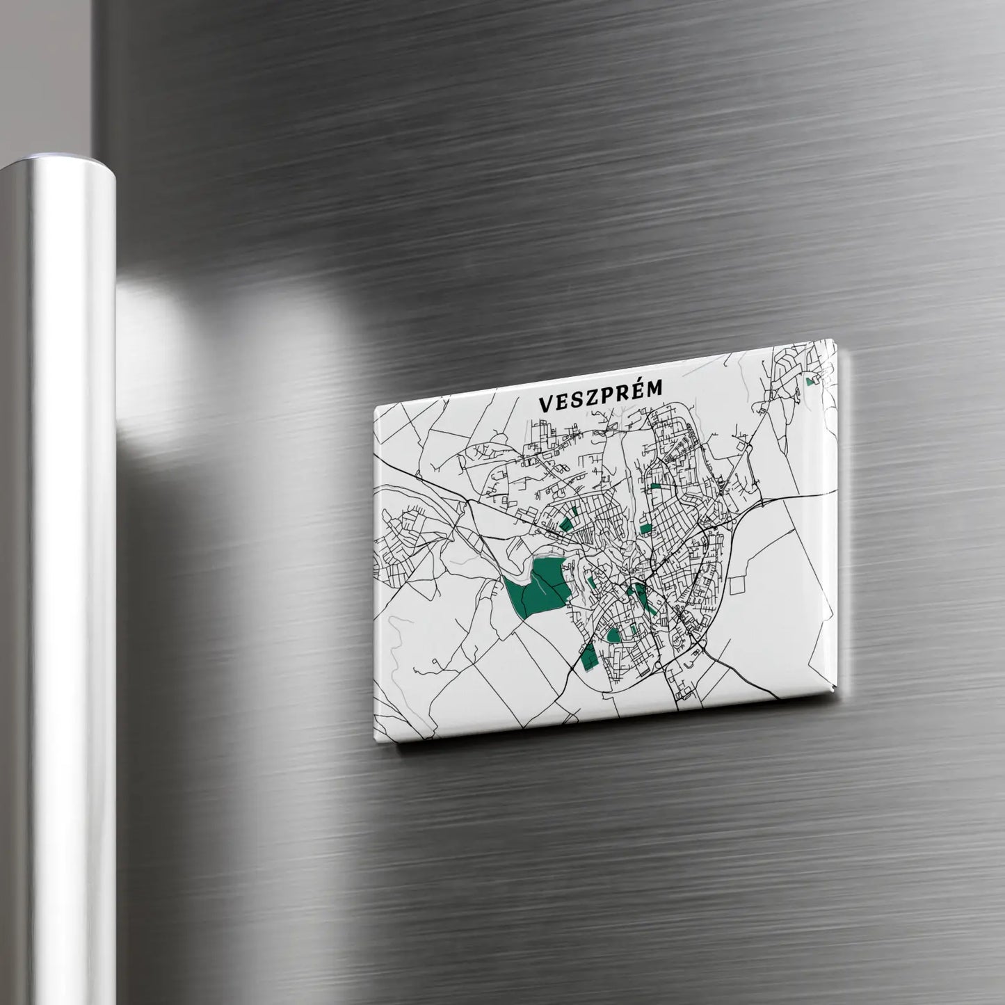 Veszprém - Térképes hűtőmágnes