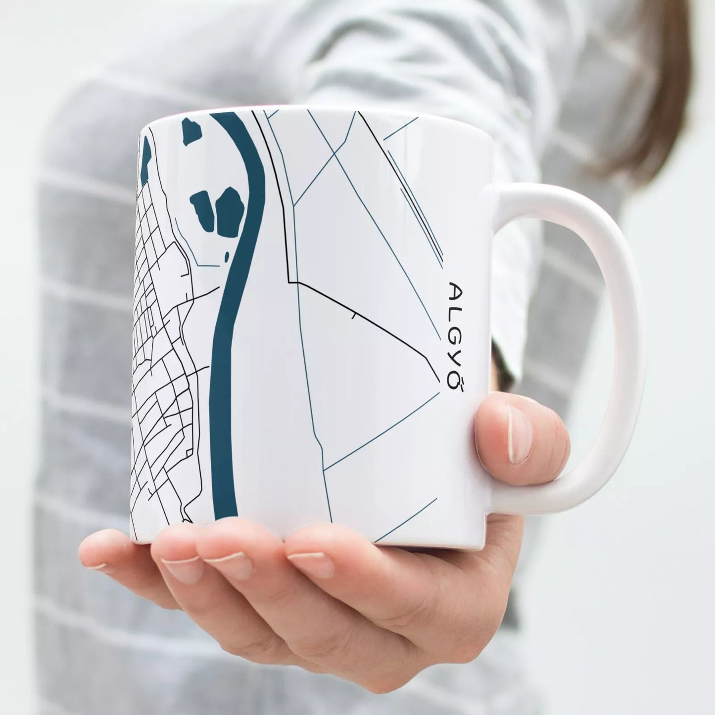 Algyő - Térképes bögre