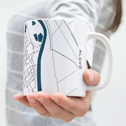 Algyő - Térképes bögre