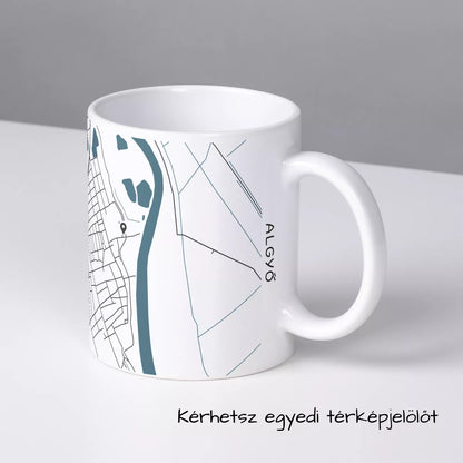 Algyő - Térképes bögre