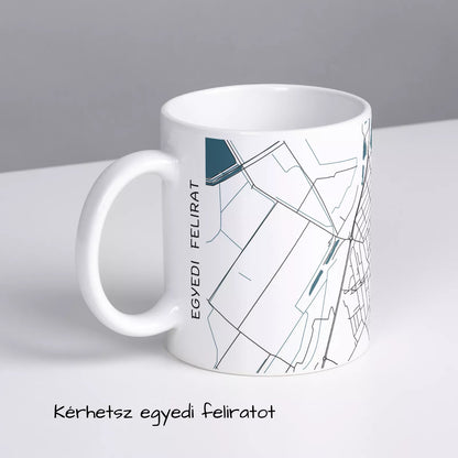 Algyő - Térképes bögre