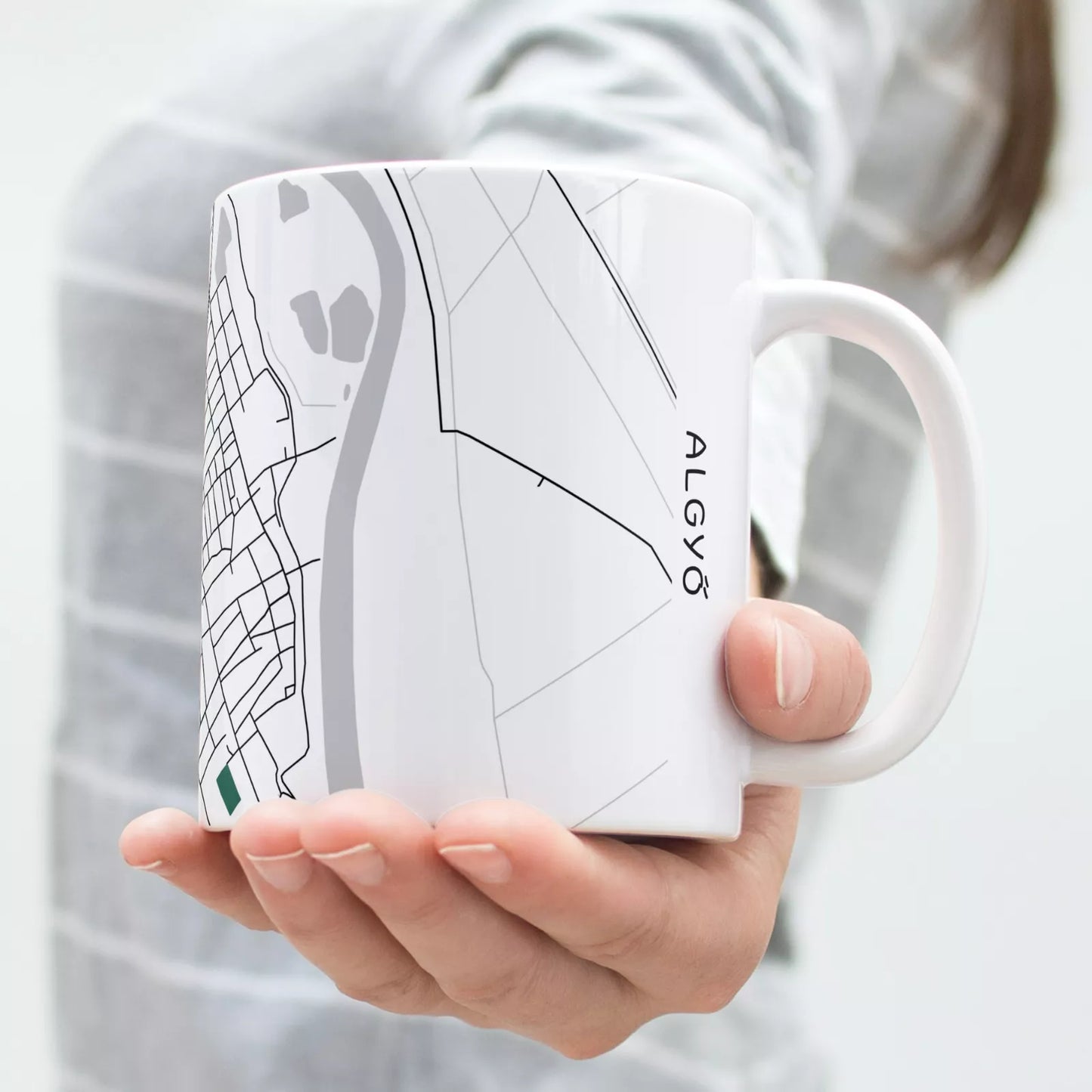 Algyő - Térképes bögre