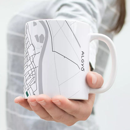 Algyő - Térképes bögre