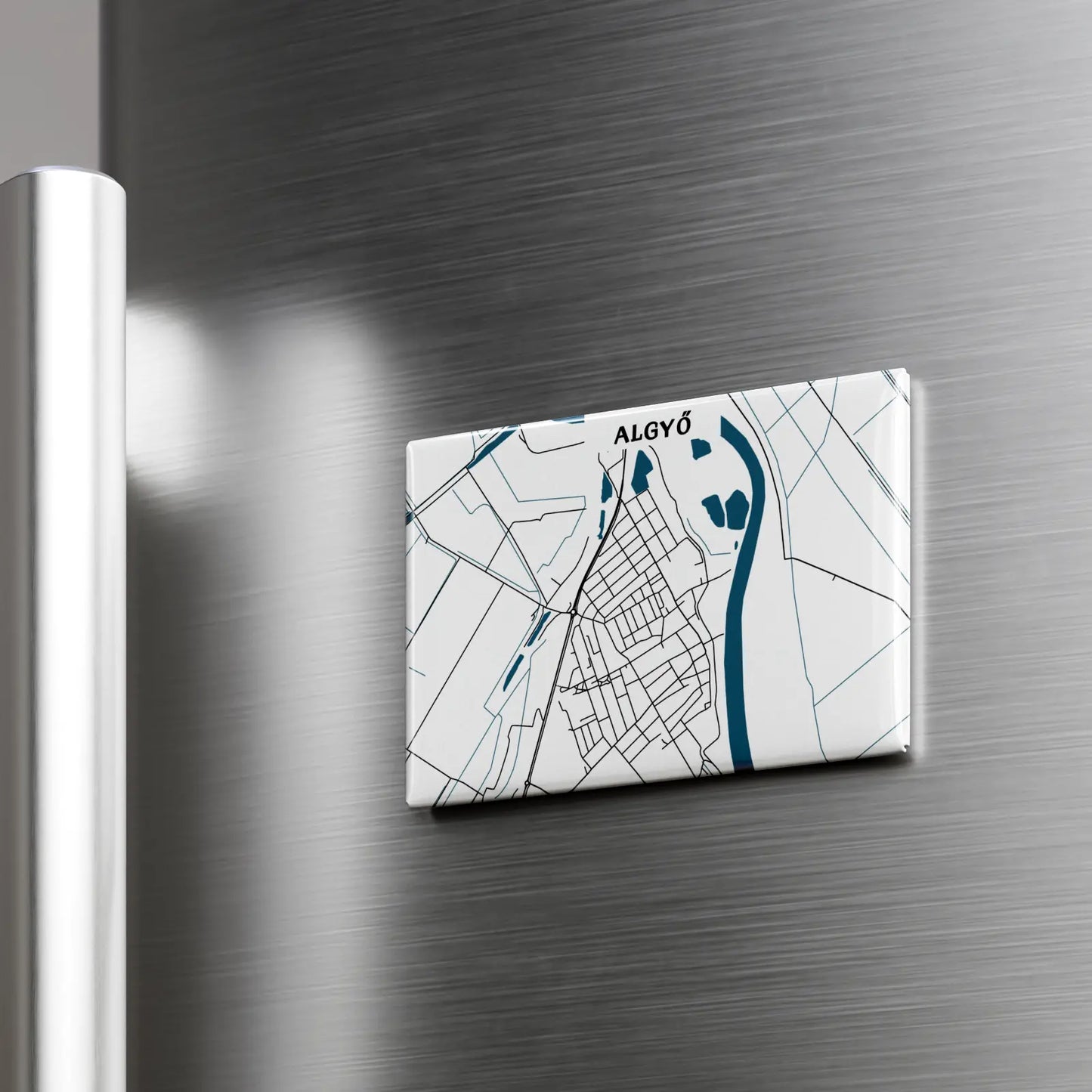 Algyő - Térképes hűtőmágnes