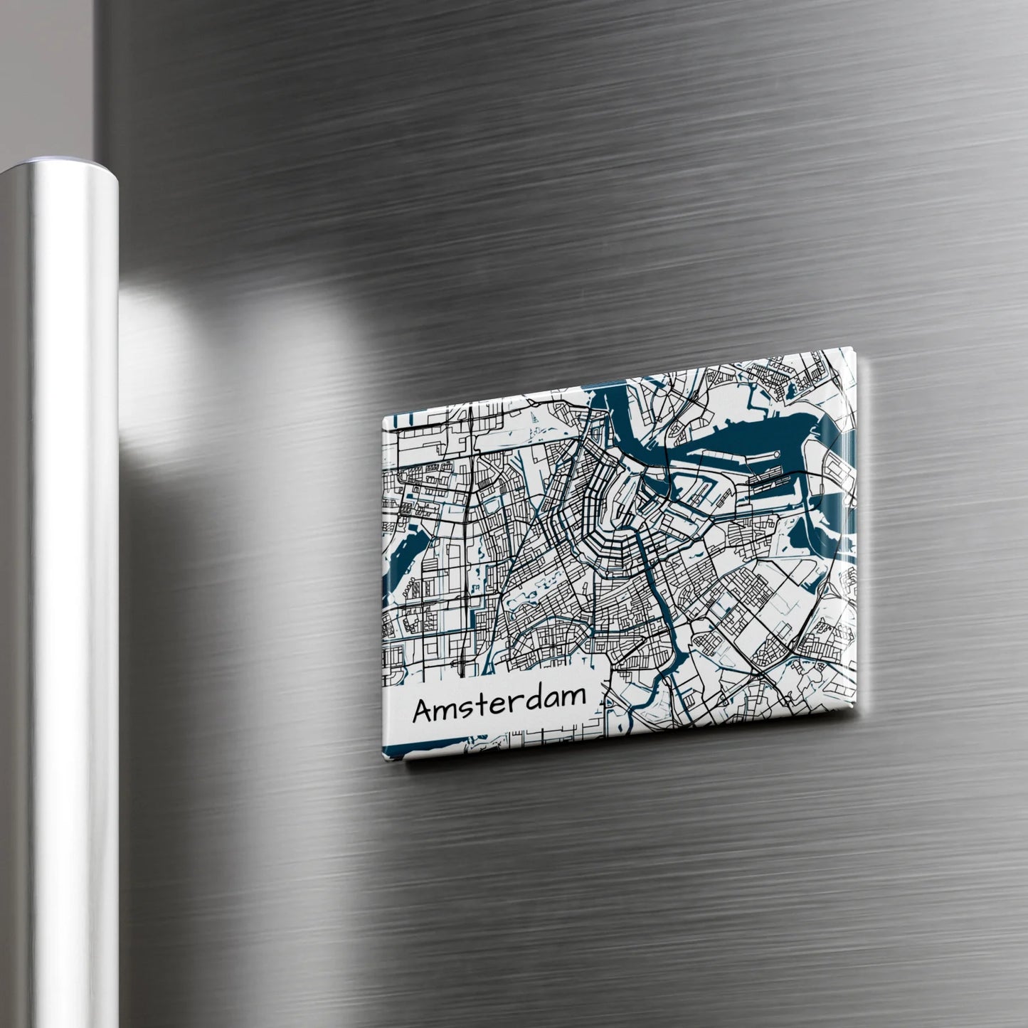 Amsterdam - Térképes hűtőmágnes