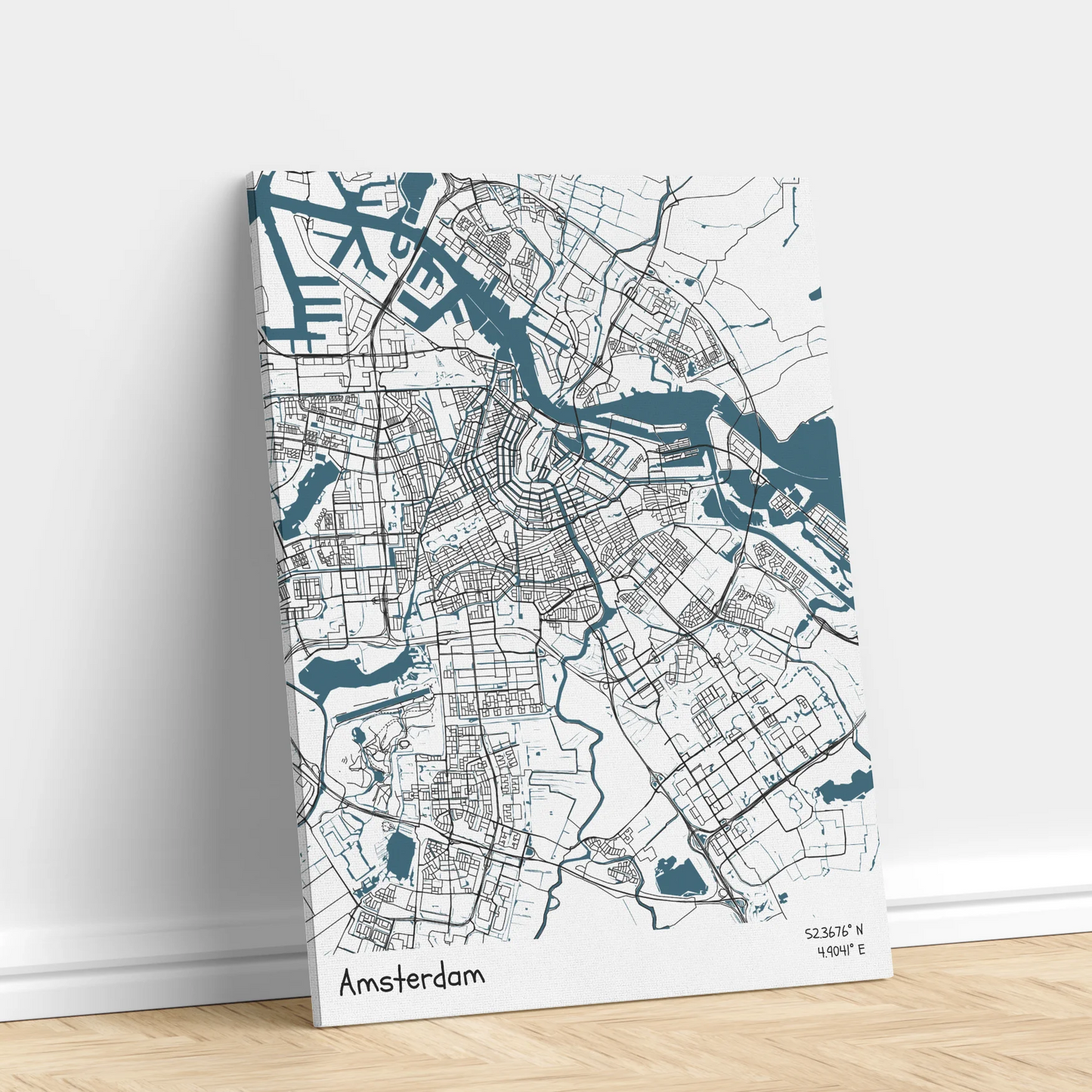Amsterdam - Térképes vászonkép
