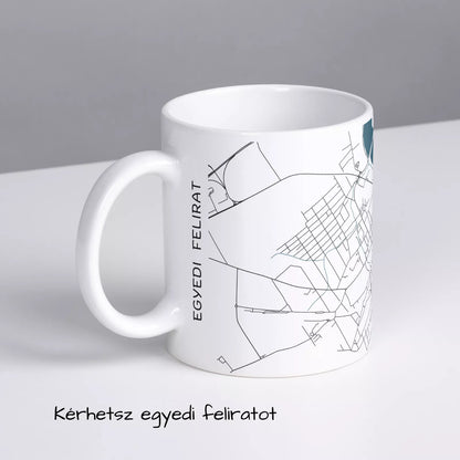 Bicske - Térképes bögre