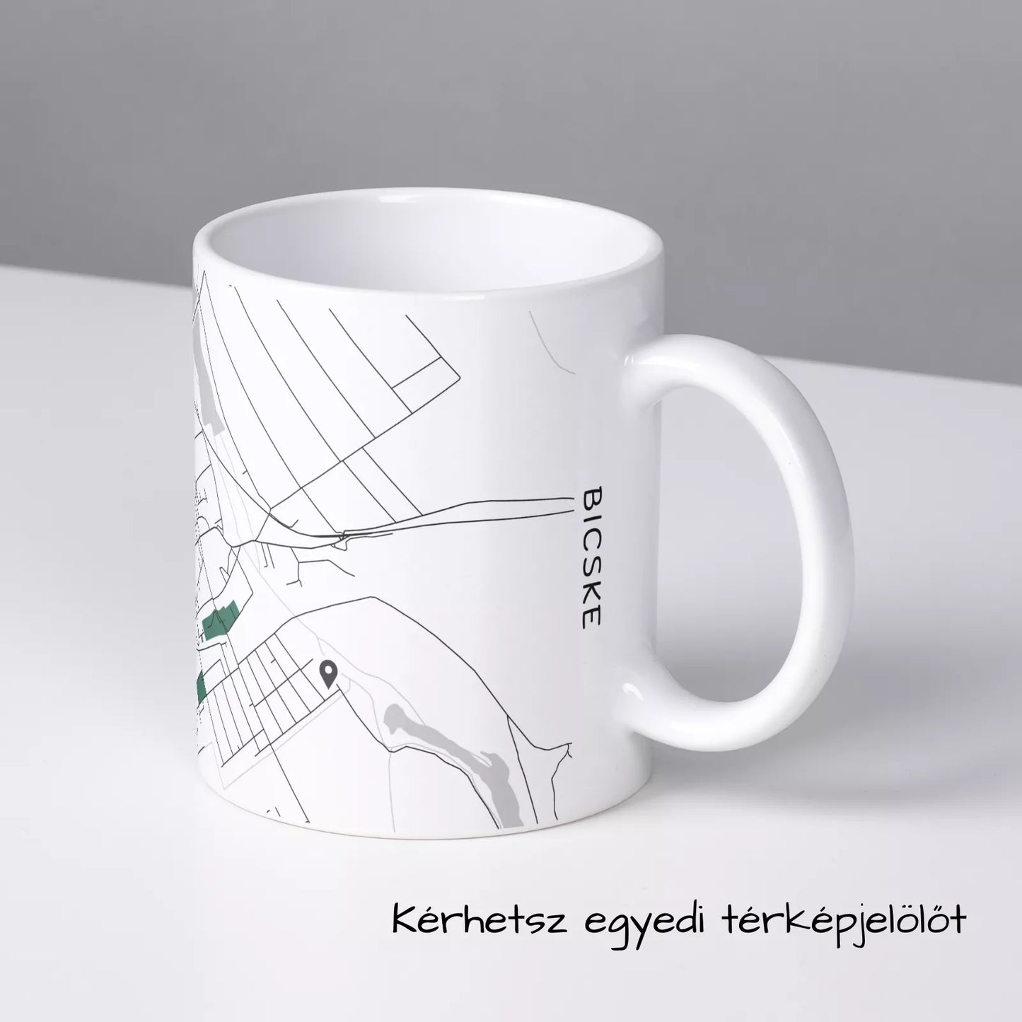 Bicske - Térképes bögre