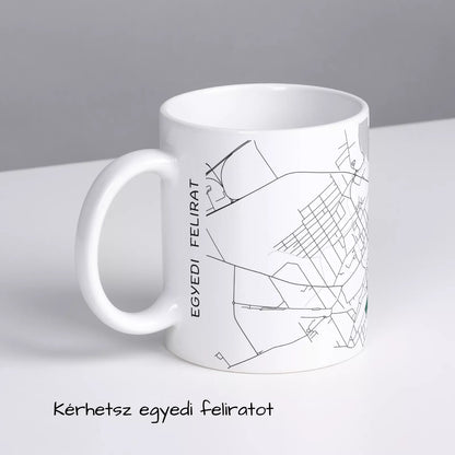 Bicske - Térképes bögre