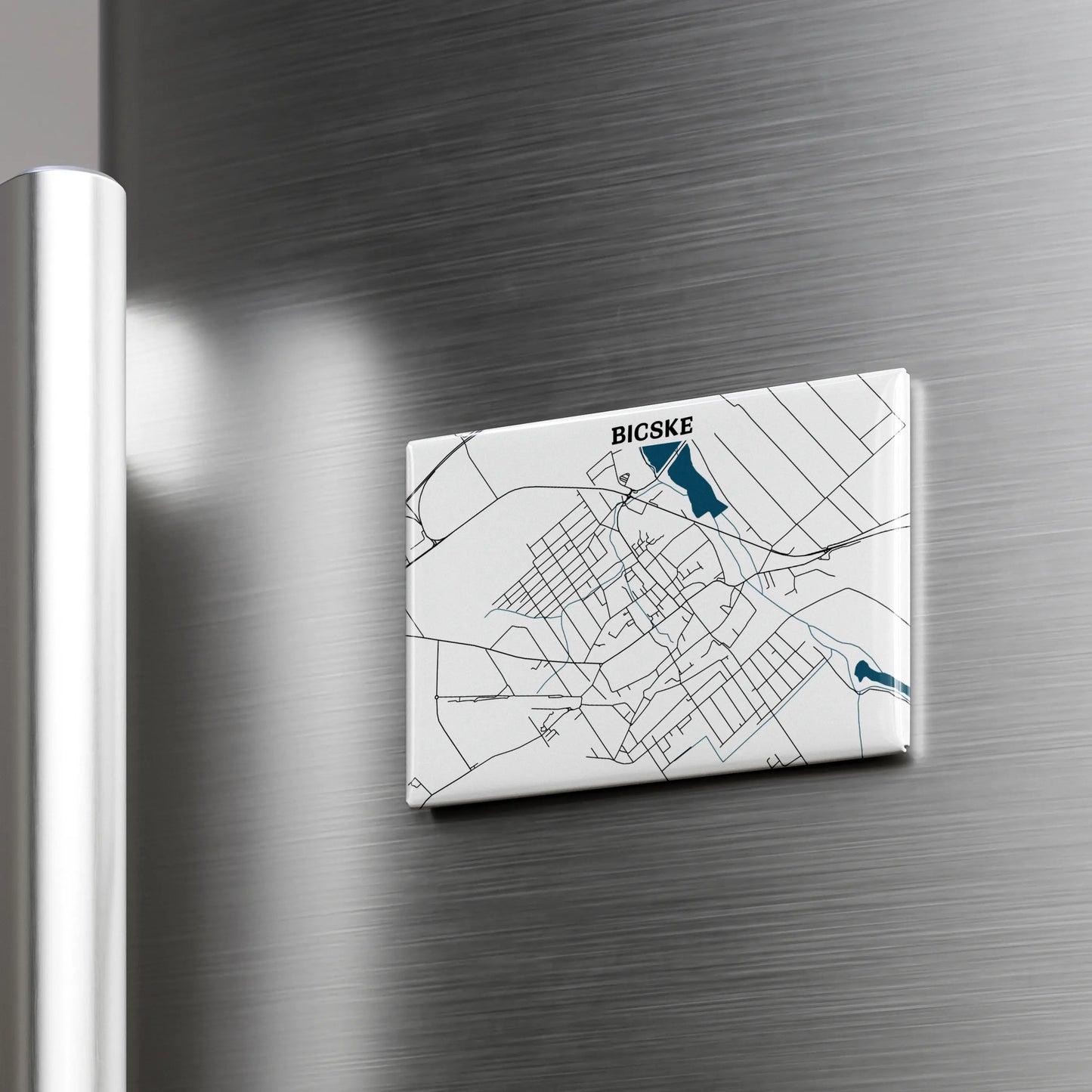 Bicske - Térképes hűtőmágnes