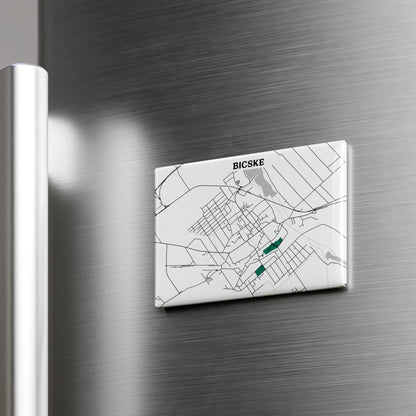 Bicske - Térképes hűtőmágnes