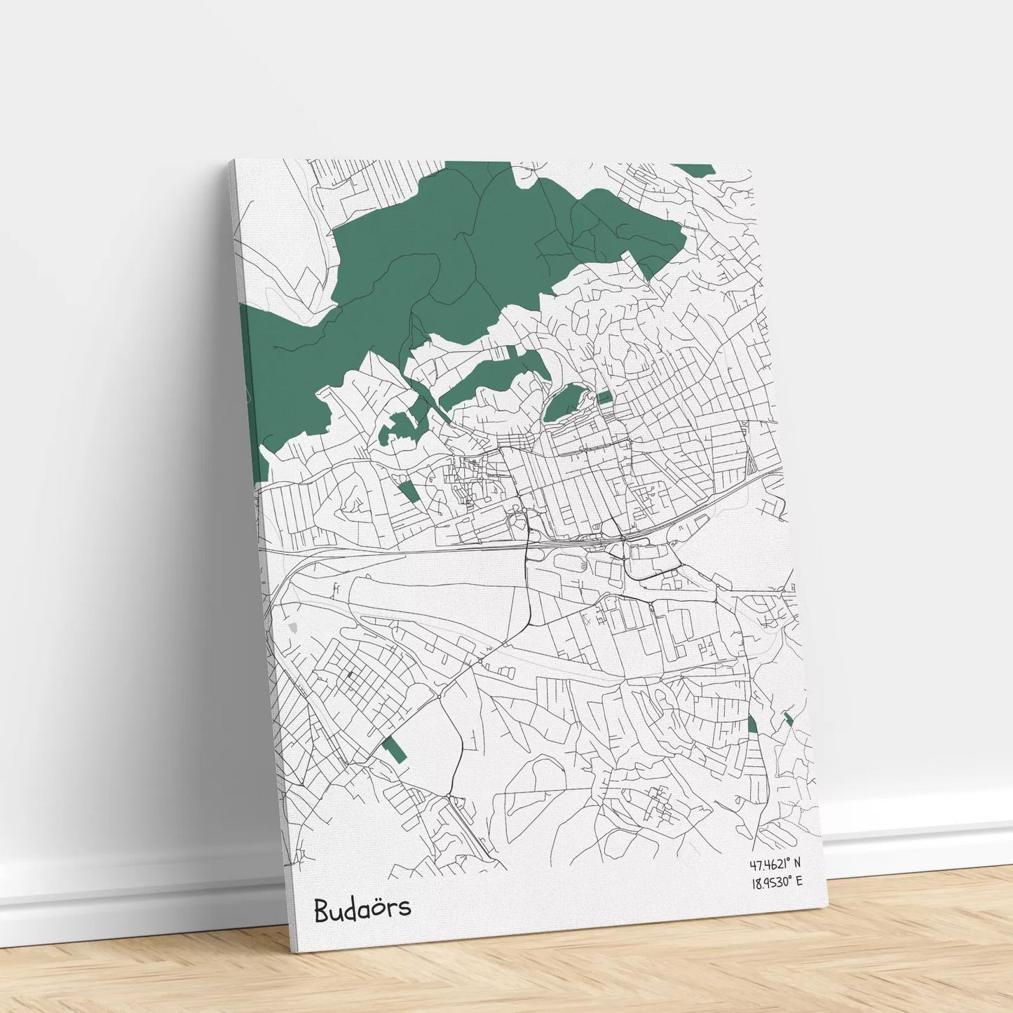 Budaörs - Térképes vászonkép