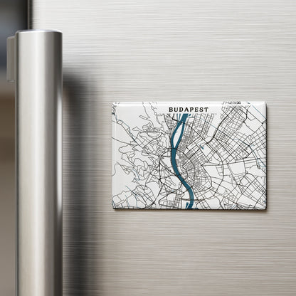 Budapest - Térképes hűtőmágnes