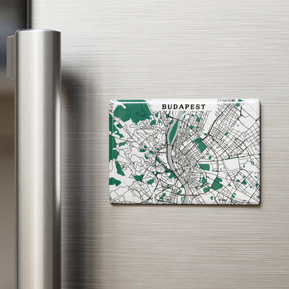 Budapest - Térképes hűtőmágnes
