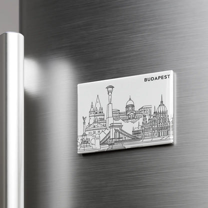Budapest - Vonalrajz hűtőmágnes
