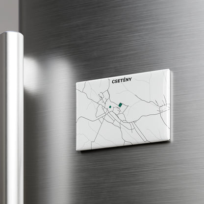 Csetény - Térképes hűtőmágnes