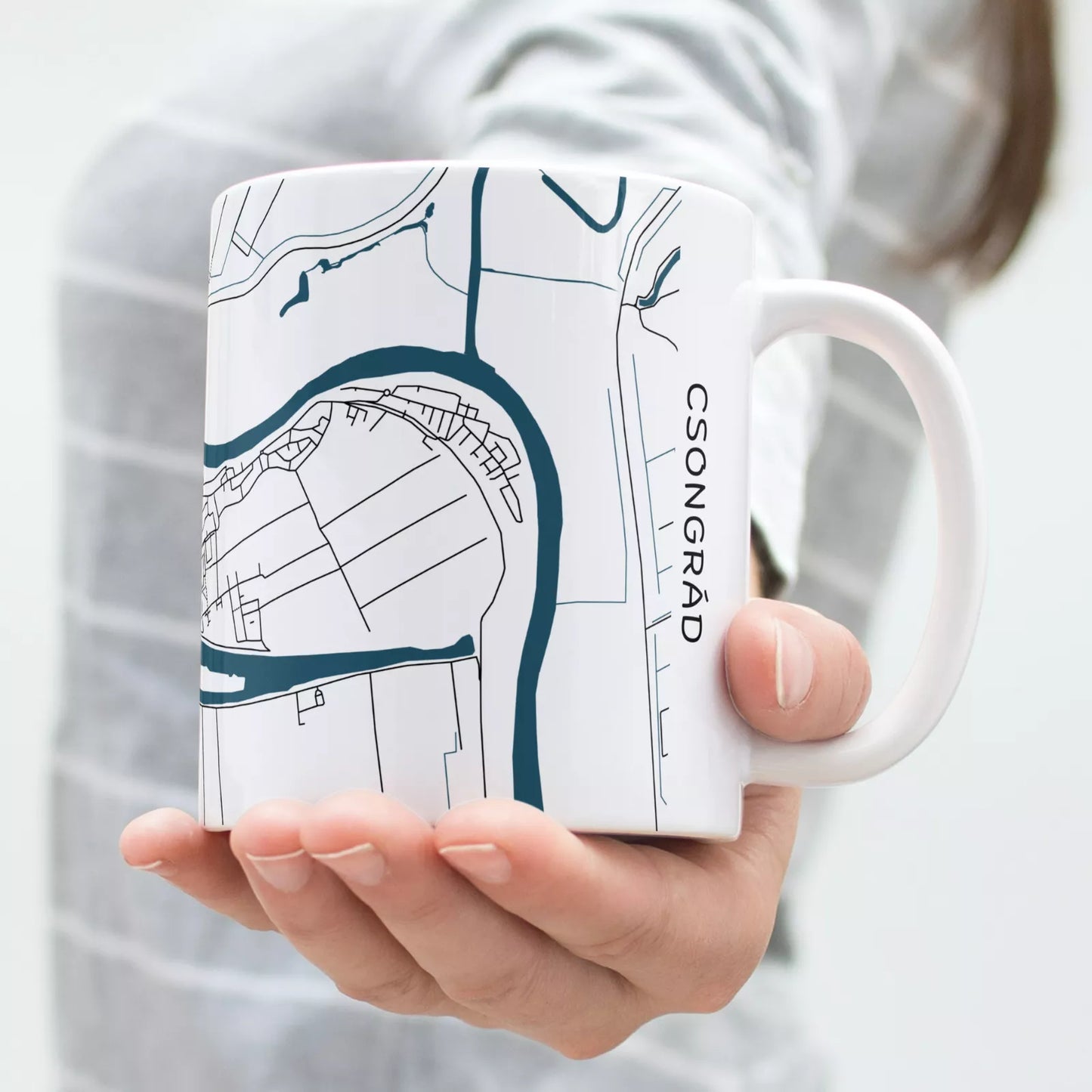 Csongrád - Térképes bögre