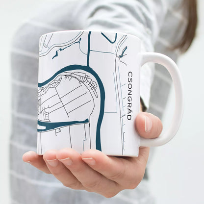 Csongrád - Térképes bögre