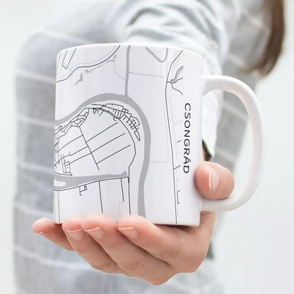 Csongrád - Térképes bögre