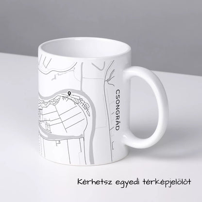 Csongrád - Térképes bögre