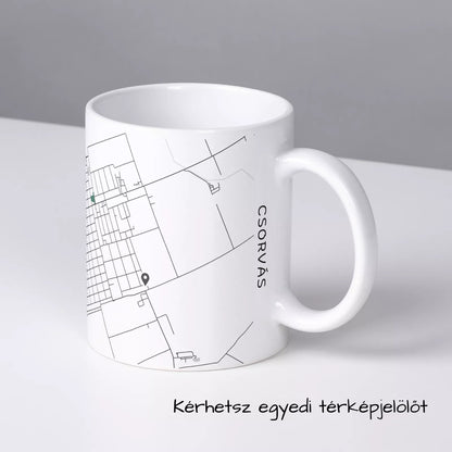 Csorvás - Térképes bögre