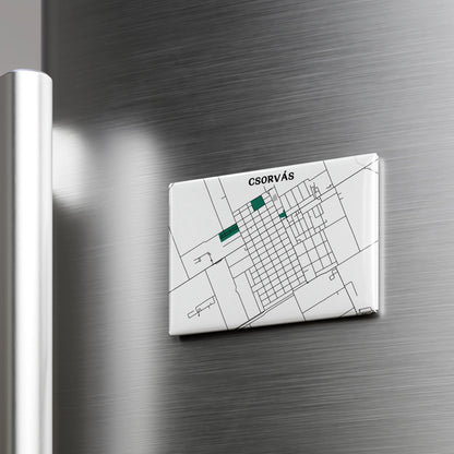 Csorvás - Térképes hűtőmágnes
