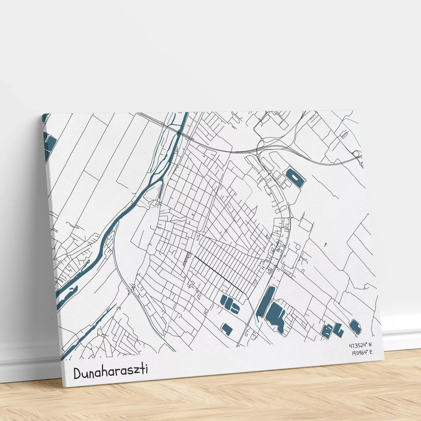 Dunaharaszti - Térképes vászonkép