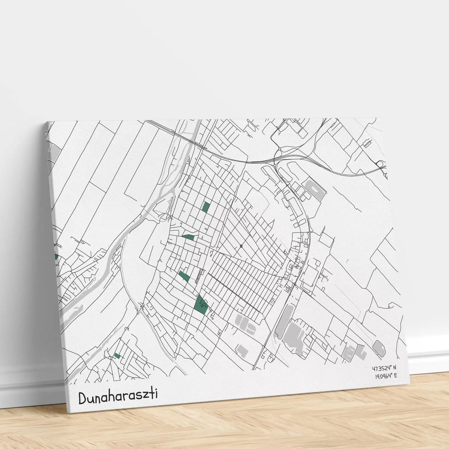 Dunaharaszti - Térképes vászonkép