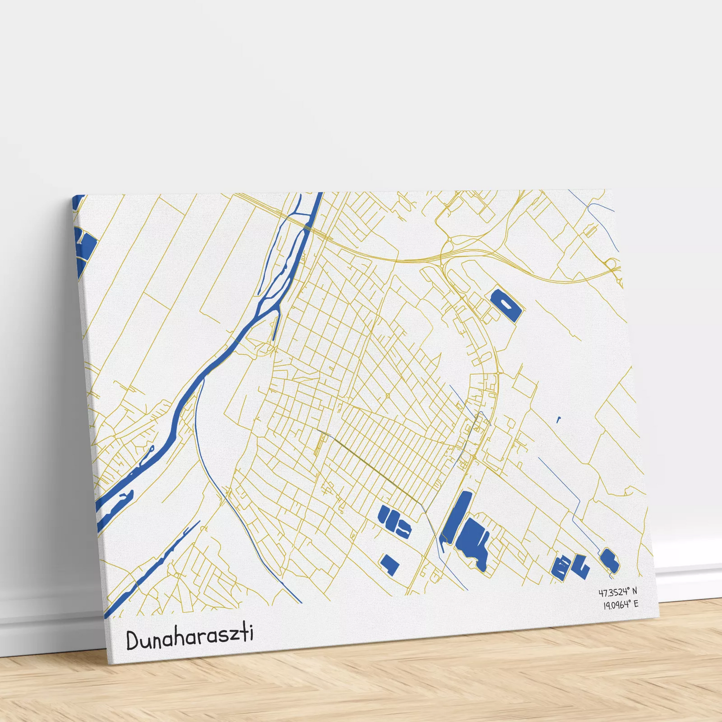 Dunaharaszti - Térképes vászonkép