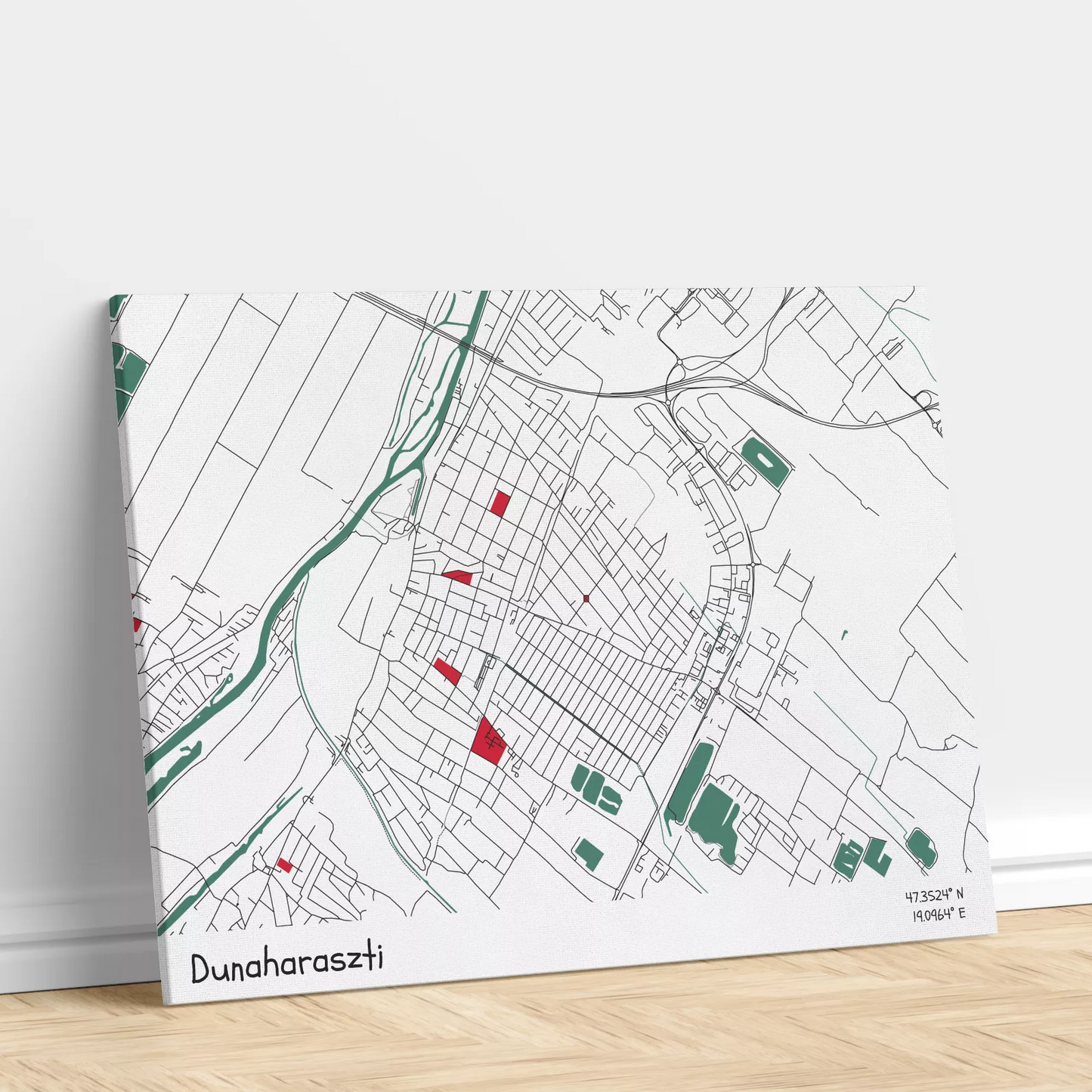 Dunaharaszti - Térképes vászonkép