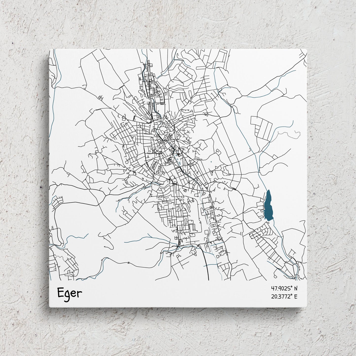 Eger - Térképes vászonkép