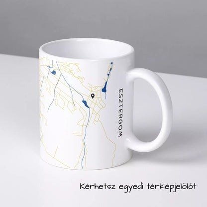 Esztergom - Térképes bögre