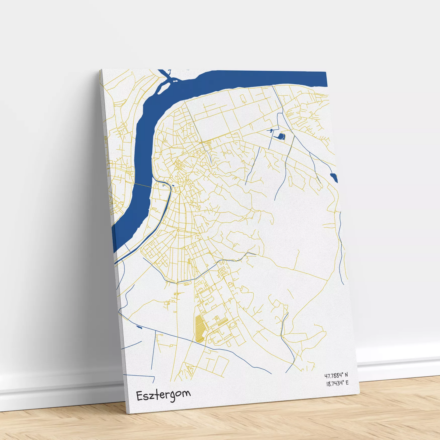 Esztergom - Térképes vászonkép